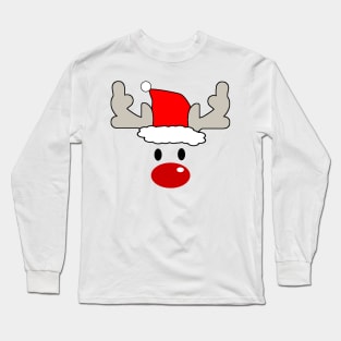 Santa Rudolph the Red Nose Reindeer Long Sleeve T-Shirt